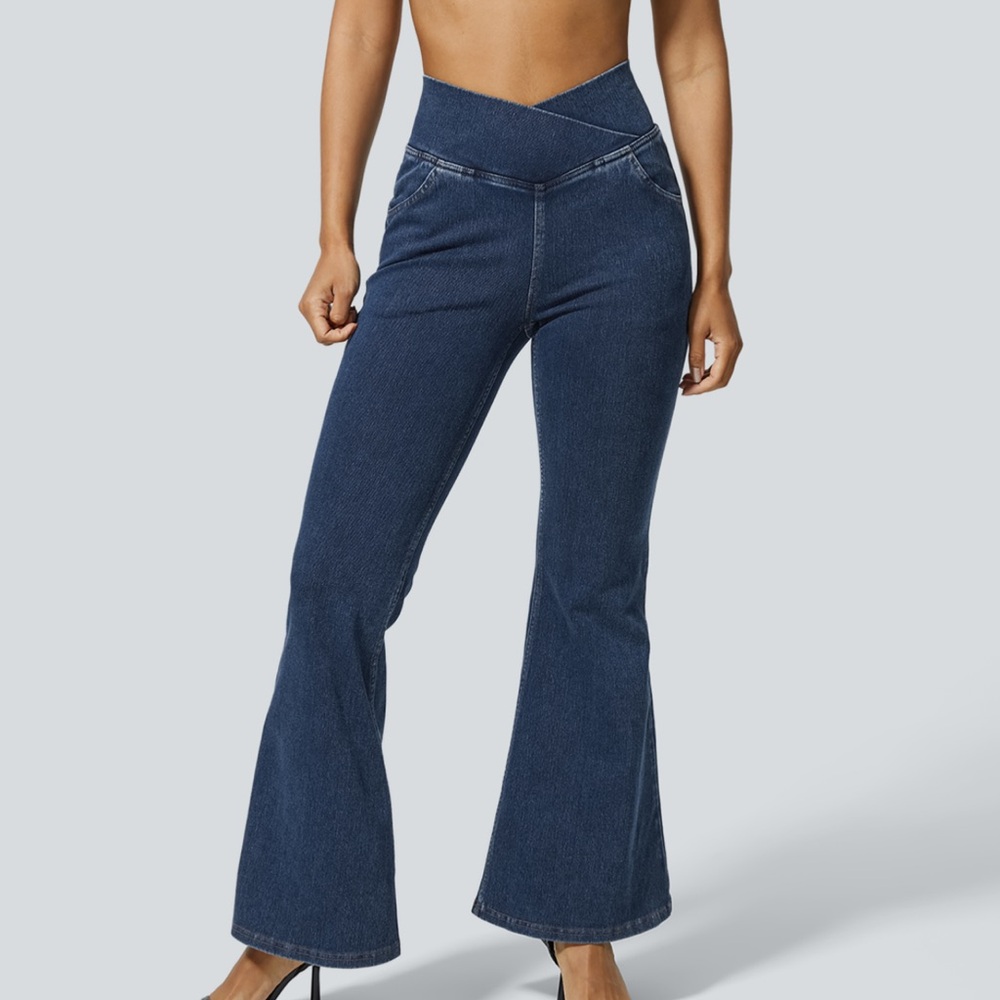 Halara flex super flare denim